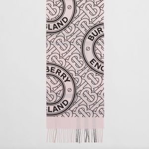 Reversible Check and Monogram Cashmere Scarf